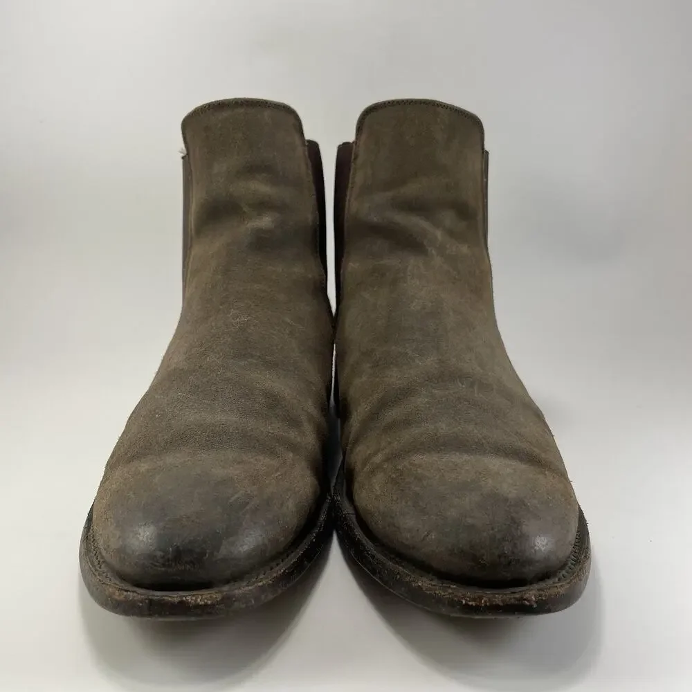 Thursday Boot Co Duke Chelsea Boots Dark Olive Suede Mens US 9 Goodyear Welt GYW